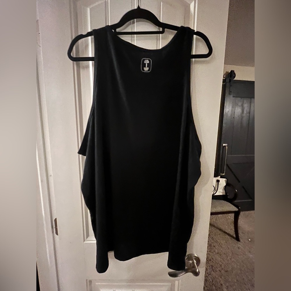 The Liftbox Embrace Discomfort Black Graphic Tank Top with Samurai Design,  2XL - Picture 2 of 7